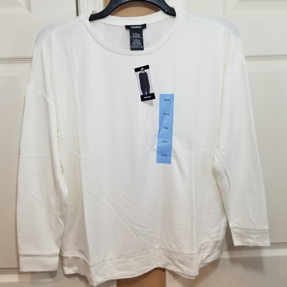 Premise Womens Long Sleeve Back Zip Top